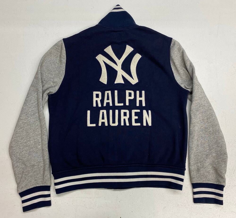 VTG 90s Youth Polo Ralph Lauren MLB New York Yankees varsity bomber jacket L